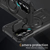 For Samsung Galaxy S23+ 5G Lens Holder MagSafe Phone Case(Black)