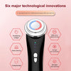 Facial Electronic Beauty Instrument Ultrasonic Ion Red And Blue Color Light Introduction Instrument(White)
