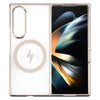 For Samsung Galaxy Z Fold4 6D Glossy Electroplated PC MagSafe Phone Case(Titanium Gray)