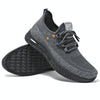D06 Men Spring Flying Knitting  Shoes Lace Up Sports Casual Shoes, Size: 41(Gray)
