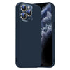 For iPhone 11 Pro Nano Lens Cover Liquid Silicone Phone Case(Titanium Blue)