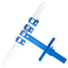 Woodworking Aid Tool Handle Punch Locator Cabinet Door Hole Opener Blue Plastic Ordinary