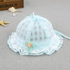 MZ5922 Lace Flower Princess Hat Summer Thin Baby Hat Sun Protection Hat, Size: 46cm(Light Yellow)