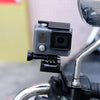 PULUZ Aluminum Alloy Motorcycle Fixed Holder Mount with Tripod Adapter & Screw for GoPro, Insta360, DJI and Other Action Cameras(Black)