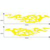 2 PCS/Set D-969 Flame Pattern Car Modified Decorative Sticker(Yellow)