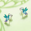 S925 Sterling Silver Platinum-plated Bird Animal Earrings for Women(BSE989)