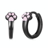 S925 Sterling Silver Black Gold Plated Cute Cat Claw Earrings