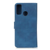 For Alcatel 3X 2020 KHAZNEH Retro Texture PU + TPU Horizontal Flip Leather Case with Holder & Card Slots & Wallet(Blue)