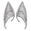 1pair Latex Elf Ears With Glitter Halloween Party Pixie Ears Cosplay Props 12cm Silver