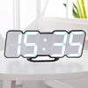 Modern 3D LED Sound Control Colorful Digital Alarm Clock Adjust Brightness Electronic Wall Glowing Hanging Clock with Remote Control(Black)