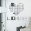100 PCS Square Crystal Mosaic Mirror Acrylic Stereo Wall Stickers Creative Background Home Living Room Wall Sticker,Size:2*2cm(Silver)