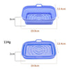 Air Fryer Grill Mat High Temperature Resistant Silicone Baking Tray, Specification: Rectangular Blue