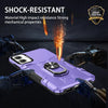 For Samsung Galaxy A05 Ring Holder Armor Hybrid Phone Case(Purple)