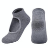 2 Pairs Combed Cotton Yoga Socks Towel Bottom Reveal Round Head Dance Fitness Sports Flooring Socks, Size: One Size(Gray)