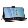 For Samsung Galaxy S22 Ultra 5G Nine-card Slots Zipper Wallet Bag Leather Phone Case(Dark Purple)