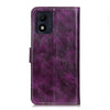 For Alcatel 1B 2022 Retro Crazy Horse Texture Horizontal Flip Leather Phone Case(Purple)