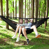 Portable Outdoor Parachute Hammock with Mosquito Nets (Black)