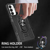 For Samsung Galaxy A05s Ring Holder Armor Hybrid Phone Case(Black)