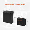 Car Rear Seat Foldable Large Capacity Hanging Waterproof Trash Can(Black)