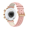 T86 Woman Health 1.27 inch Smart Watch, BT Call / Physiological Cycle / Heart Rate / Blood Pressure / Blood Glucose / SOS(Rose Gold Pink Leather)