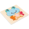 3 PCS Early Childhood Education Wooden Three-Dimensional Jigsaw Puzzle Toy(Frog)