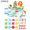 Children Screw-Tightening Electric Drill Toy Manual Assembly Toolbox, Style: 3D + Electric Drill (276 PCS)