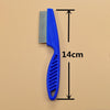 5x Pet Flea Combs, Fine Tooth Steel, Cats & Dogs, Blue, 14cm