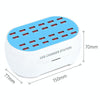 830-24 180W 24 USB Ports Multifunction Smart Charger Station AC100-240V, US Plug (White)