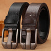 Dandali 120cm Men Rubberized Pin Buckle Belt Casual Vintage Waistband, Model: Style 2(Black)