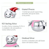 S925 Sterling Silver Pendant Miss Snowman Beads DIY Bracelet Necklace Accessories