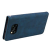 For Xiaomi Poco X3 NFC Frosted Business Magnetic Horizontal Flip PU Leather Case with Holder & Card Slot & Lanyard(Blue)