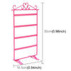 Earrings Necklace Jewelry Stand Holder Display Rack(Pink)
