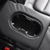 Car Carbon Fiber Rear Armrest Water Cup Holder Panel Decorative Sticker for Volkswagen Touareg 2011-2018