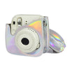 Aurora Oil Paint Full Body Camera PU Leather Case Bag with Strap for FUJIFILM instax mini 9 / mini 8+ / mini 8(Silver)
