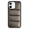 For iPhone 11 Carbon Fiber Texture Down Jacket Phone Case(Grey)