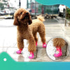 Silicone Dog Rain Boots, Small (Red), Waterproof, Non-Slip