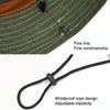 Retro Mountaineering Fisherman Hat Patching Sunscreen Hat Outdoor Cowboy Cap, Size: One Size 55-59cm(Brown Khaki+Army Green)