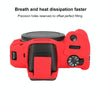 For Canon EOS R100 Litchi Texture Soft Silicone Protective Case(Red)