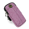 Universal 6.2 inch or Under Phone Zipper Double Bag Multi-functional Sport Arm Case with Earphone Hole(Purple)