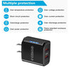 36W Dual Port QC3.0 USB Charger with 3A USB to 8 Pin Data Cable, US Plug(White)