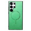 For Samsung Galaxy S25+ 5G Solid Color Retro Magsafe PU Back Cover Phone Case(Green)