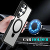 For Samsung Galaxy S24 Ultra 5G Skin Feel Magnetic Holder MagSafe Phone Case(Frosted)