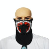 FG-FULL-01 Halloween Mask Voice Control LED Cold Light Terror Cosplay Mask (Blue)