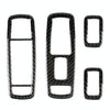 4 PCS Car Window Lift Switch Panel Carbon Fiber Decorative Sticker for Jeep Grand Cherokee 2011-2018