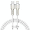 Baseus CATLJK-A02 Cafule Series 20W Type-C / USB-C to 8 Pin PD Metal Charging Data Cable, Length:1m(White)