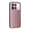 For Redmi K70 Carbon Fiber Texture Flip Leather Phone Case(Pink)