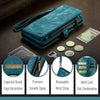 For Samsung Galaxy S25 5G CaseMe 008 Detachable Multifunctional Leather Phone Case(Blue)