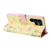 For Samsung Galaxy S23 Ultra 5G Bronzing Painting RFID Leather Phone Case(Yellow Daisy)