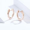 Simple Earrings Sterling Silver S925 Earrings Ear Buckles, Color:Rose Gold