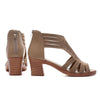 Crystal Hollow Out Peep Toe Wedges Sandals, Size:40(Apricot)